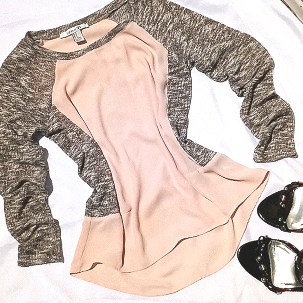 F21 Knit Sleeve Top